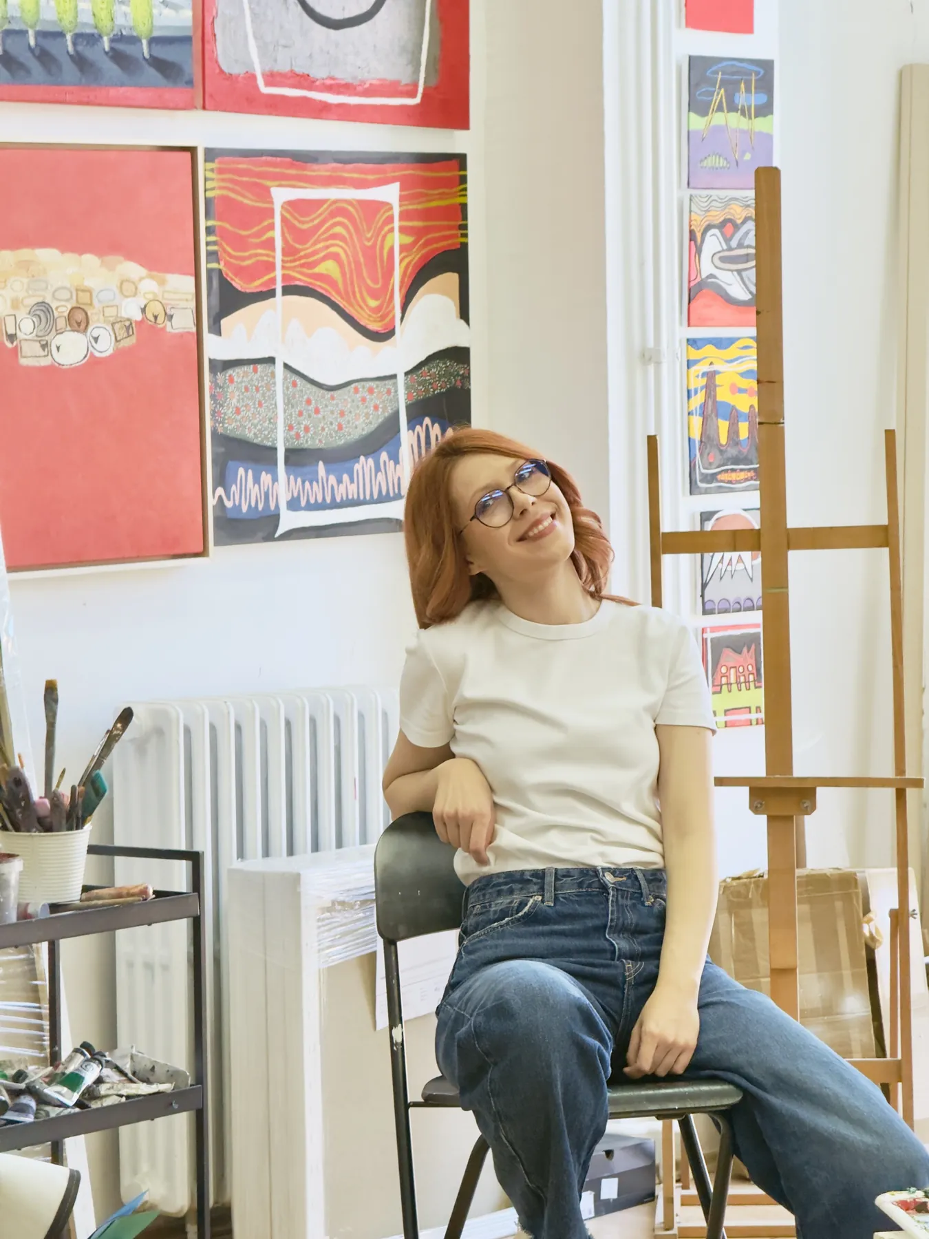 Natalija Stamenković in her studio